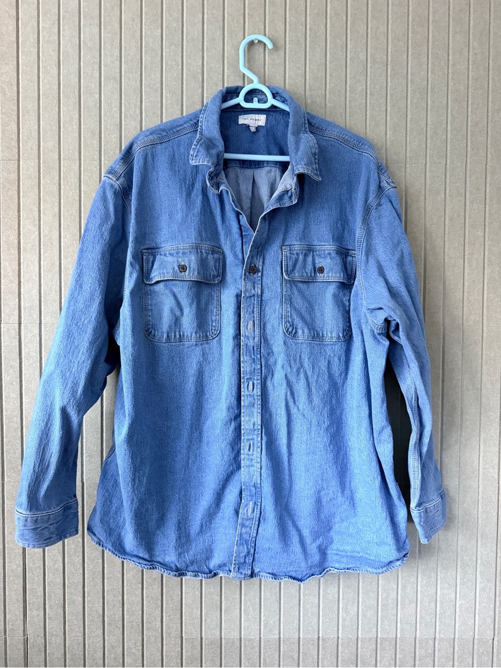 Light Blue Denim Button-Down Shirt